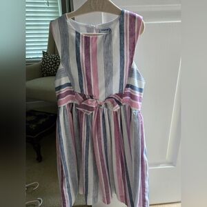 Mayoral Kids Dress with Pink and Blue Stripes